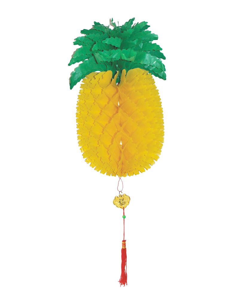 Deko-Ananas aus Wabenpapier 50 cm - Einheitsgröße