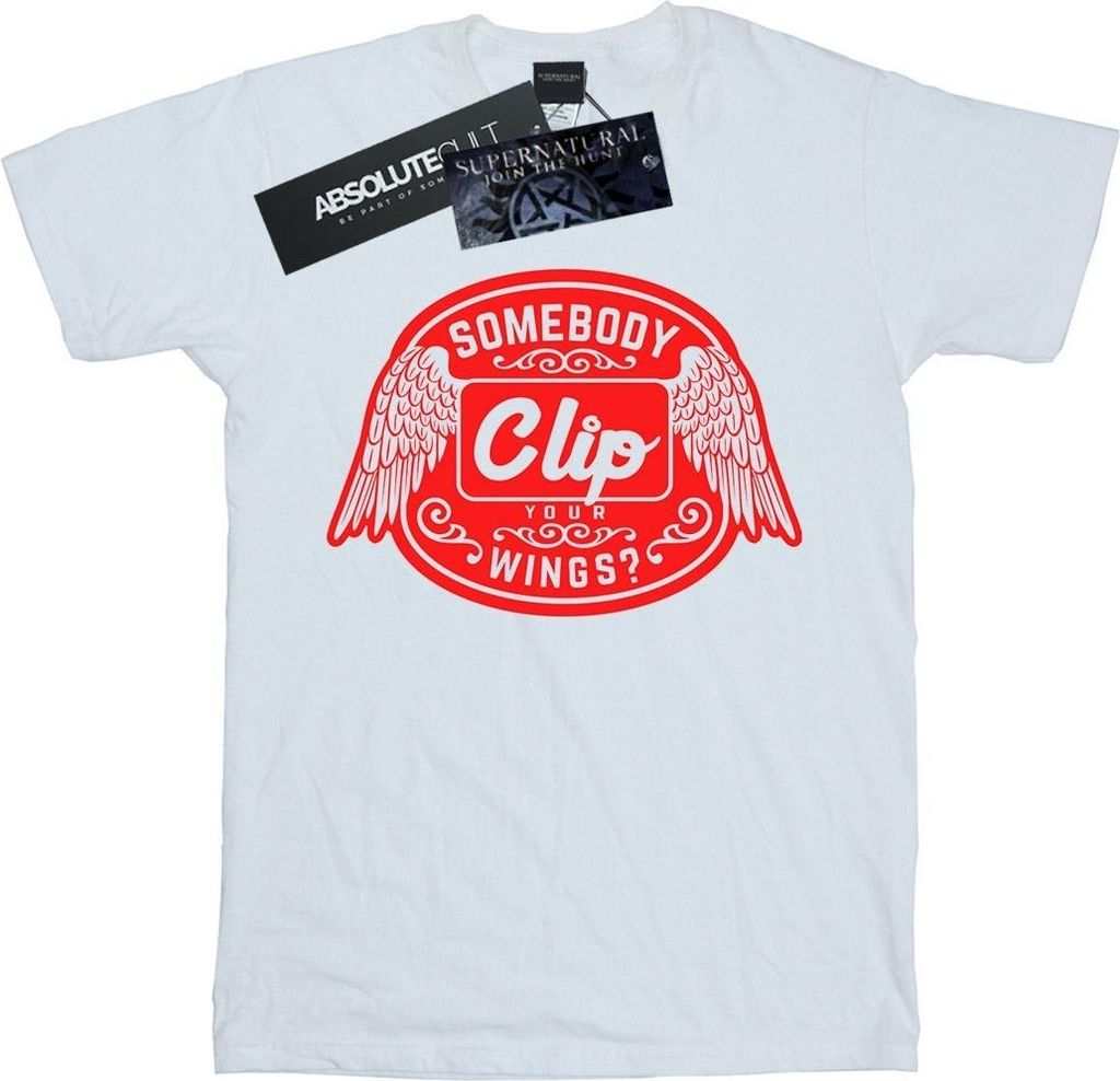 Supernatural - "Clip Your Wings" T-Shirt für Herren BI45915 (S) (Weiß)