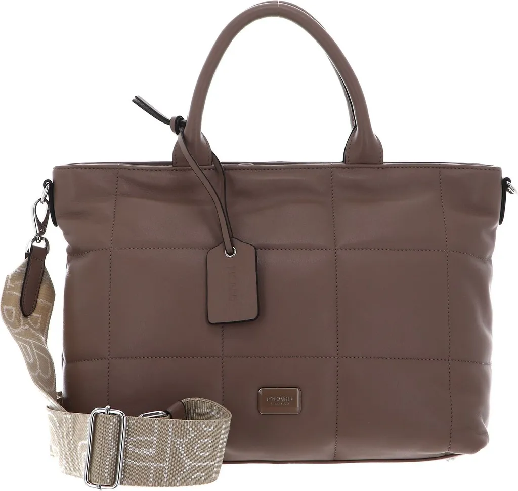 Grand Sac à Main Cabas Plaza par PICARD - Fourre-tout Élégant Taupe