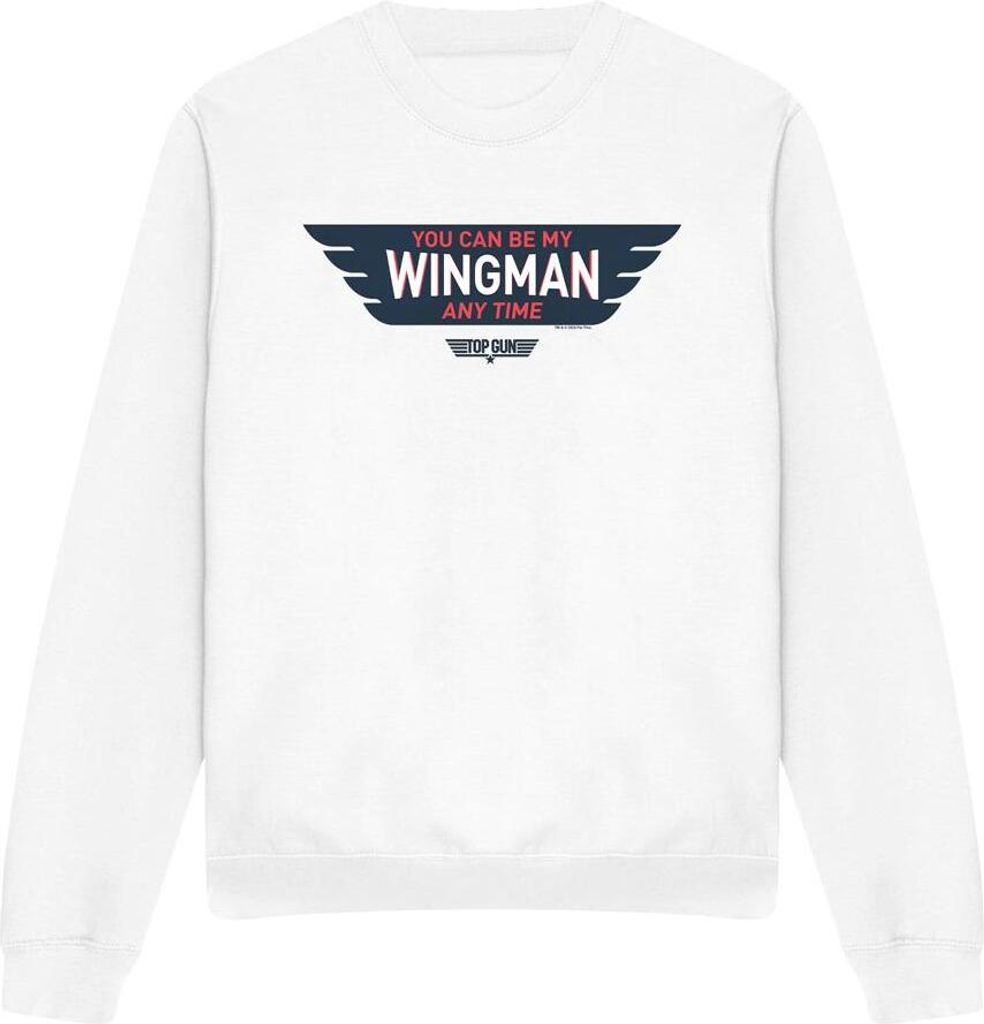 Top Gun - "Wingman Anytime" Sweatshirt für Herren/Damen Uni TV12971 (XXL) (Weiß)