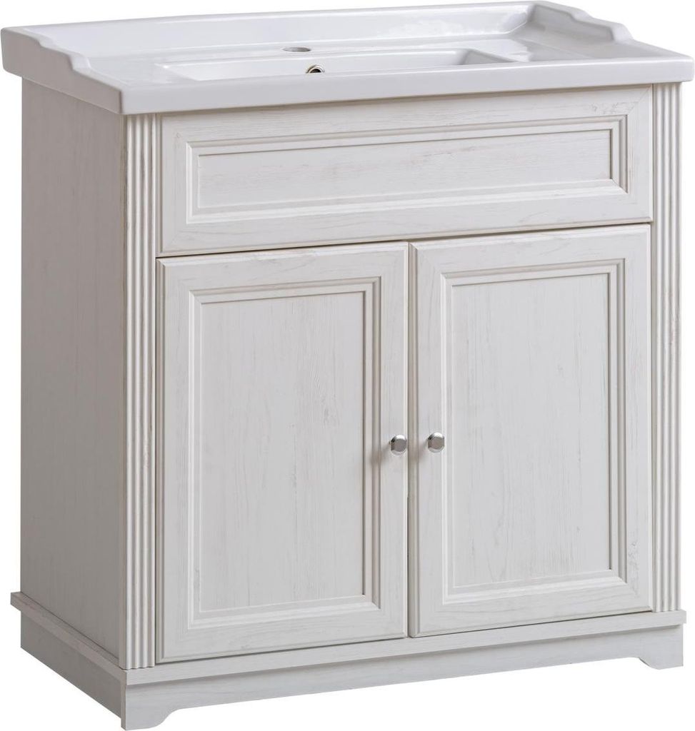 Badmöbel Antik Stil Becken mit Unterschrank Landhaus Badezimmer neu Waschbecken