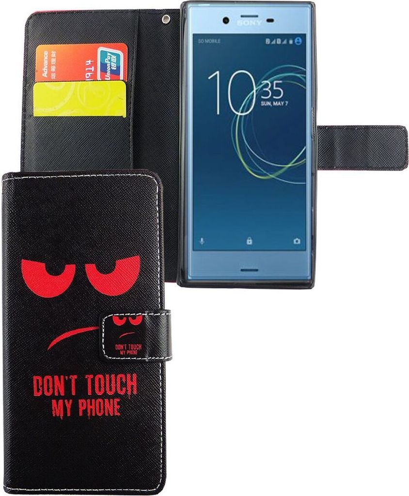 Handyhülle Tasche für Handy Sony Xperia XZs Dont Touch My Phone Rot