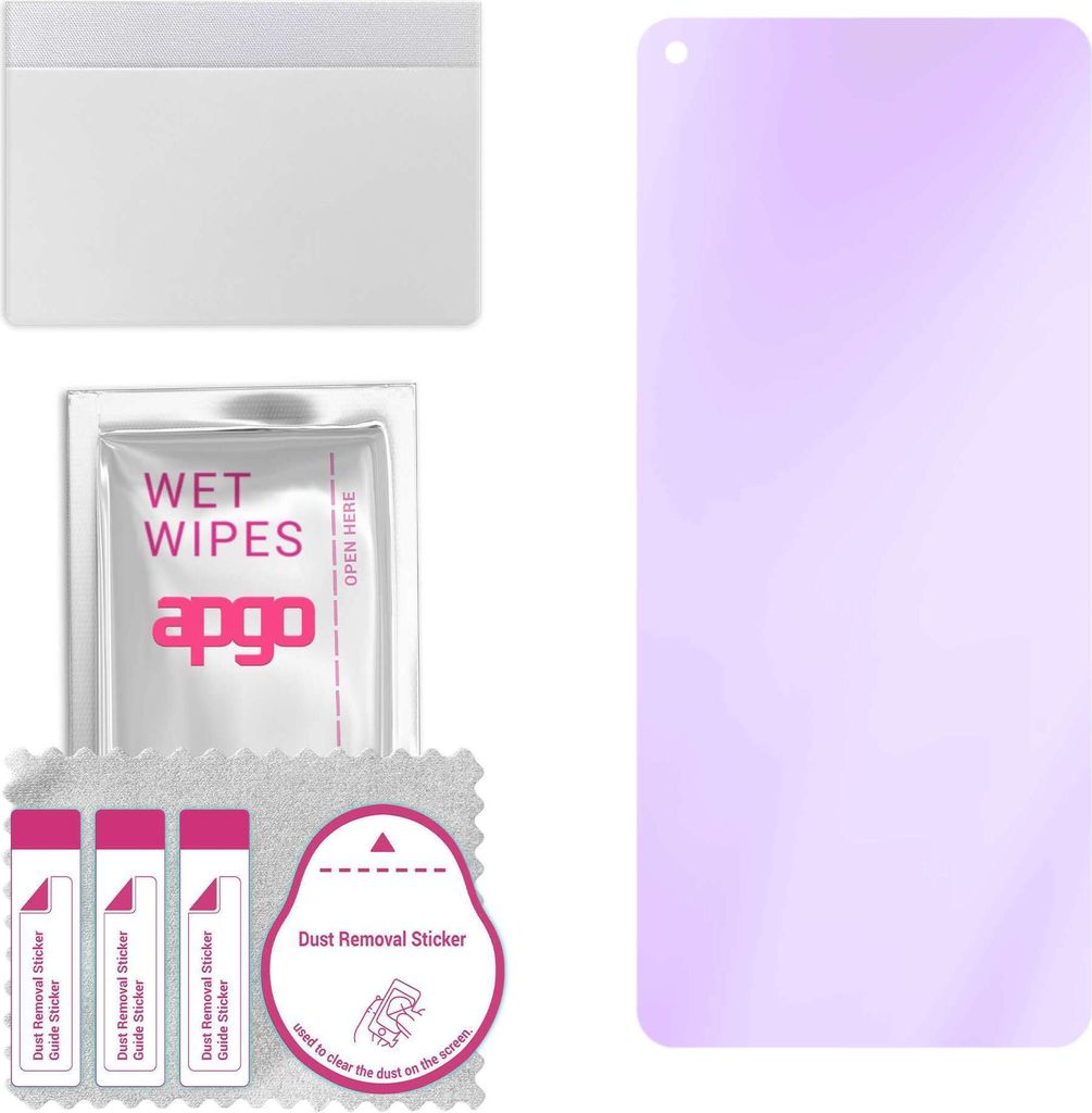 apgo Hybrid Schutzglas, kompatibel mit Oppo F19 Pro Plus, Anti-Blue, 9H Härte, toller Ersatz für Hartglas, kratzfester Displayschutzglas, Display...