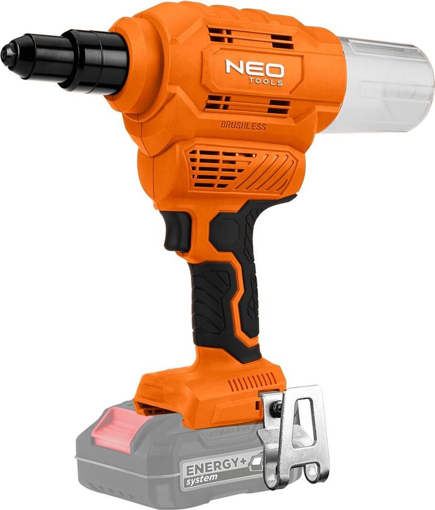 NEO TOOLS Akku Nietmaschine 12000 N - Blindnietgerät Nietgerät für Nieten 2,4-6,4 - Nietpistole Elektrische aus Aluminium Blindnietwerkzeug ohne...