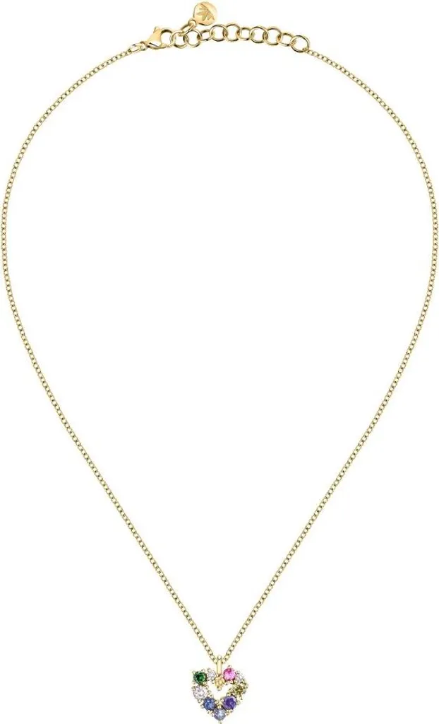 Collier plaqué or cœur SAVY06 : bijou romantique chic