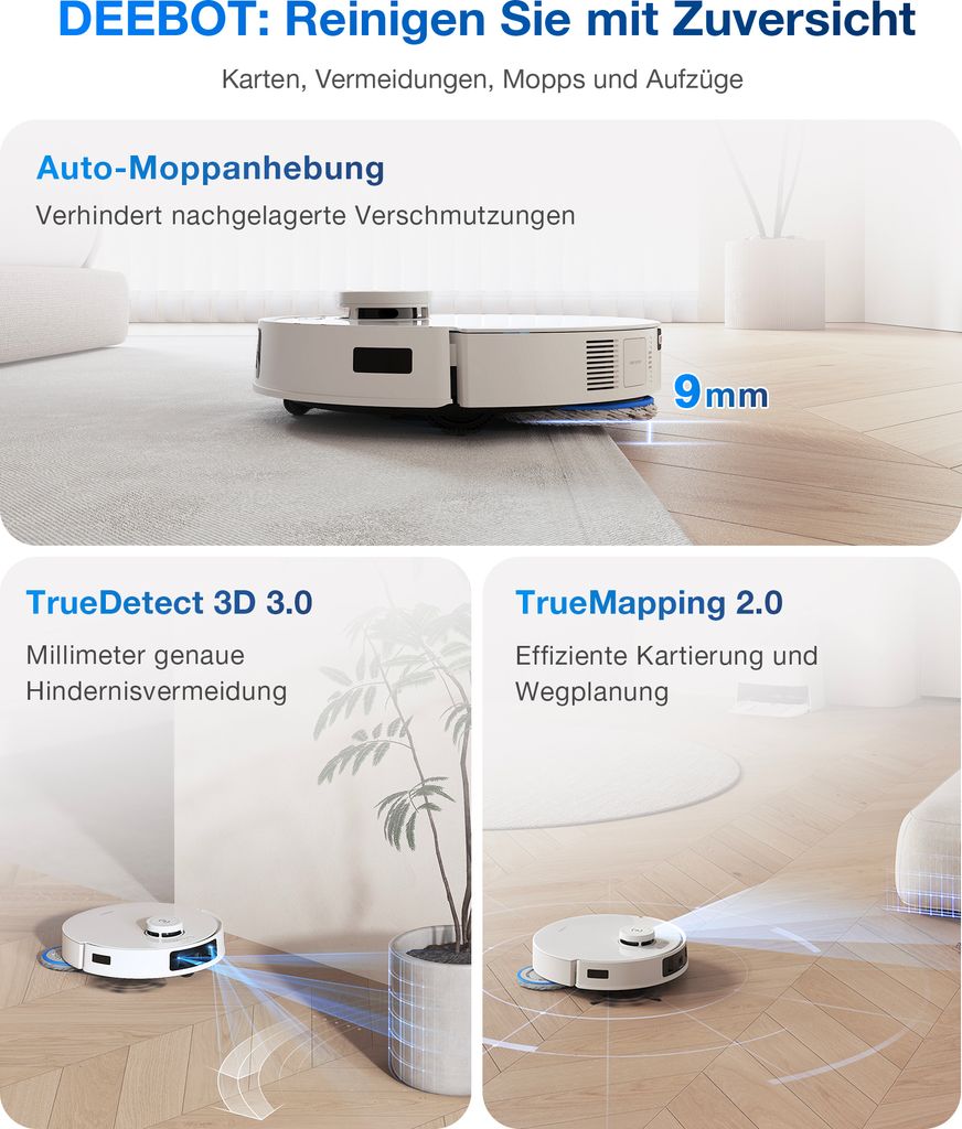 Robot sprzątający Ecovacs Deebot T30 Pro OMNI biały Zdjęcie produktu 29