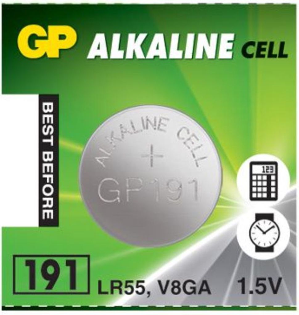 Bateria GP Alkaline LR55 AG8 191 1,5V guzikowa 24mAh 1 sztuka