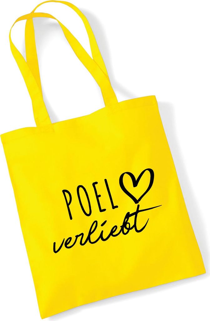 Huuraa Jutebeutel Poel verliebt 10 Liter Yellow Baumwolle Tasche Geschenkidee