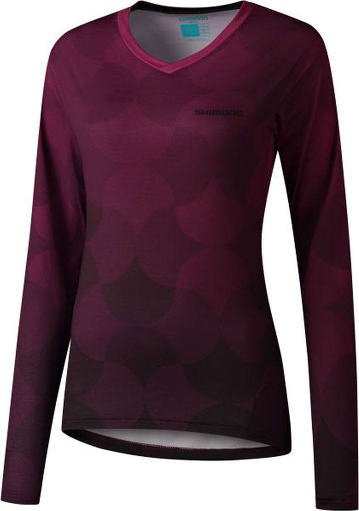 Shimano Woman's SAIKO Long Sleeve Jersey, Red