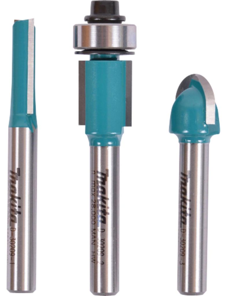 Makita D-30209 Set di punte per fresa 3 pezzi Immagine del prodotto 