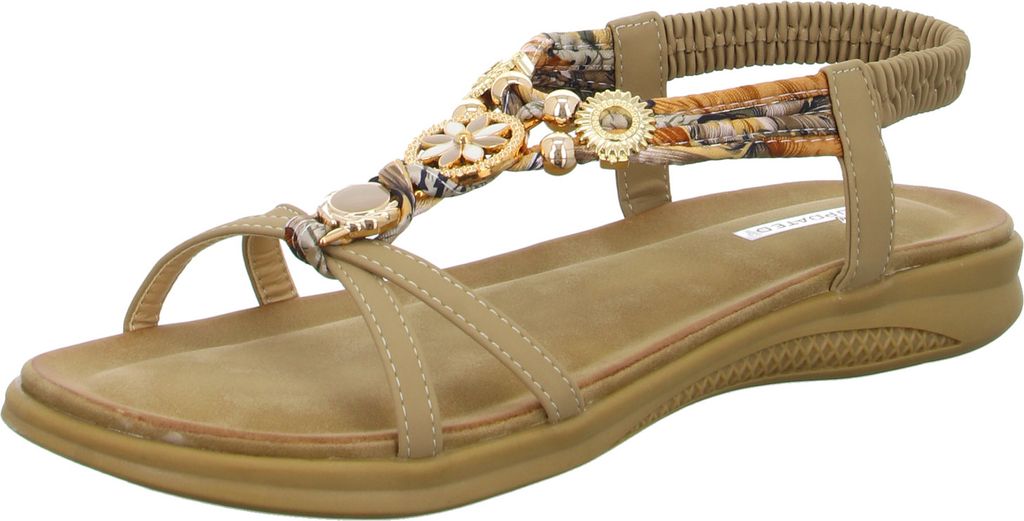 living UPDATED Damen-Sandalette Beige, Farbe:beige/schlamm, EU Größe:41