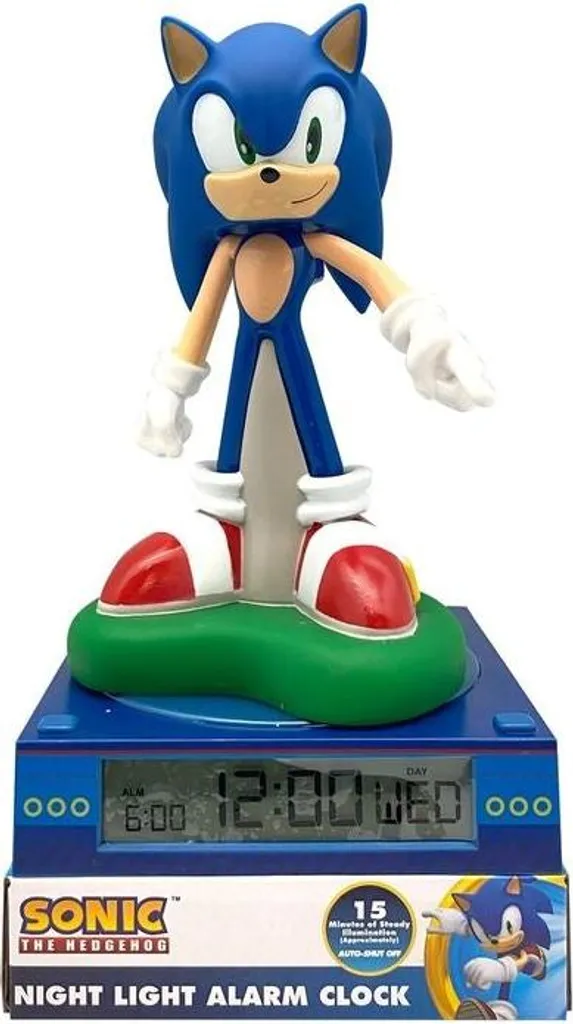 Lampe Sonic 3D Multicolore Tactile avec Horloge et Alarme pour Garçon