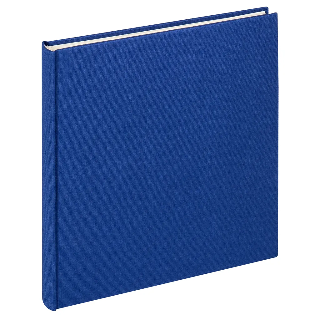 Walther Album Foto Panno Blu 26x25 cm - 40 Pagine Bianche Pregiate