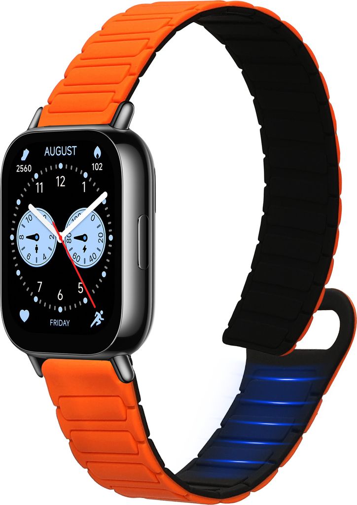 kwmobile Ersatzarmband kompatibel mit Huawei Redmi Watch 5 Active / Watch 5 Lite Armband - Fitnesstracker Silikon Band mit Magnetverschluss