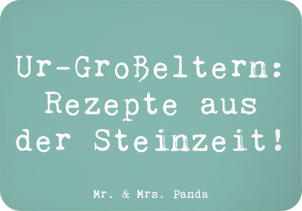 Mr. & Mrs. Panda magnet Spruch Ur-Großeltern Rezepte - Meeresbrise - Geschenk, haftmagnet, Tradition, Generationen, herzerwärmende Sprüche, whit...