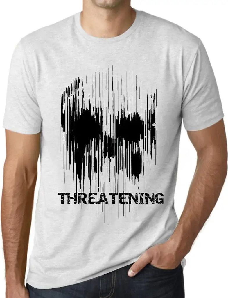 Herren Grafik T-Shirt Schädel bedrohlich – Skull Threatening – Öko-Verantwortlich Vintage Jahrgang Kurzarm Lustige Druck Geburtstag Geschenk ...