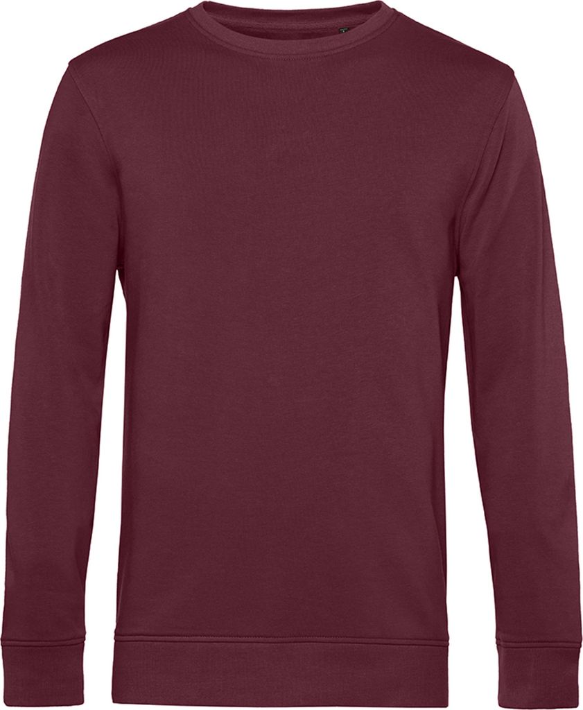 B&C - "Organic" Sweatshirt für Herren BC4691 (XS) (Burgunder)