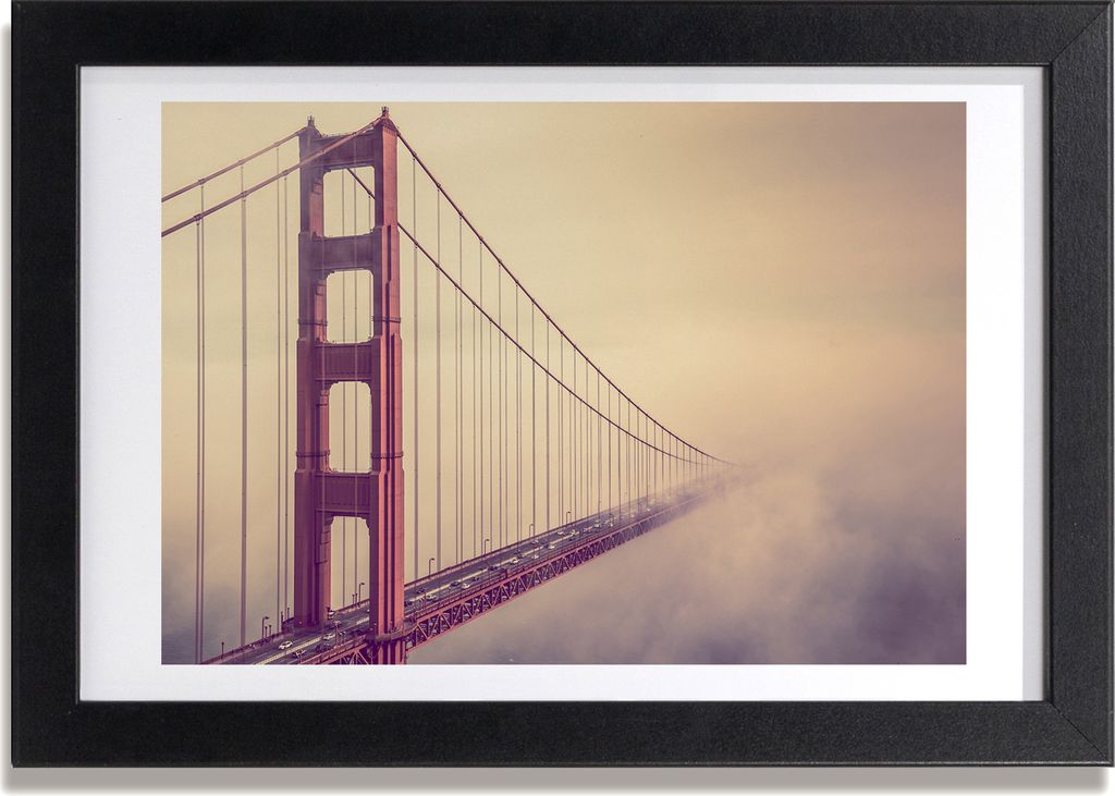 Bild 30x20 MDF-Rahmen, Wandkunst Brücke in San Francisco Produktbild 