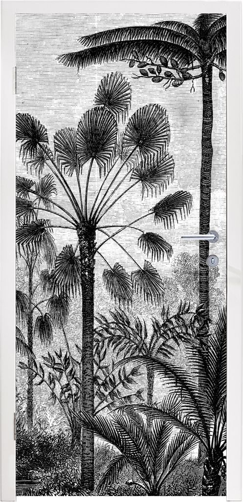 MuchoWow Türtapete Selbstklebende Türfolie Design - Bäume - Natur - Pflanzen - Botanisch 90x205 cm Türposter Türaufkleber Klebefolie Türkle...