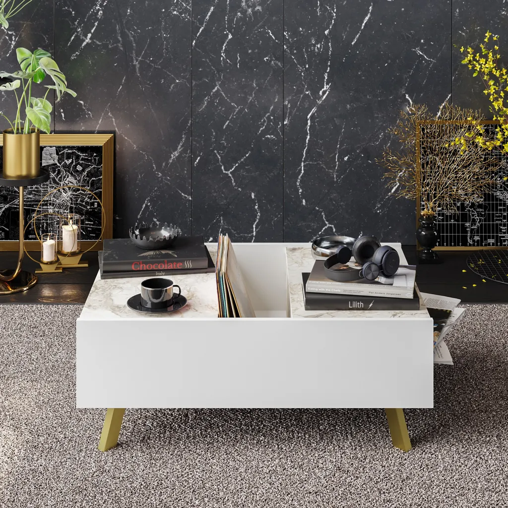 Table basse pour salon moderne Frida idéale pour les apéritifs