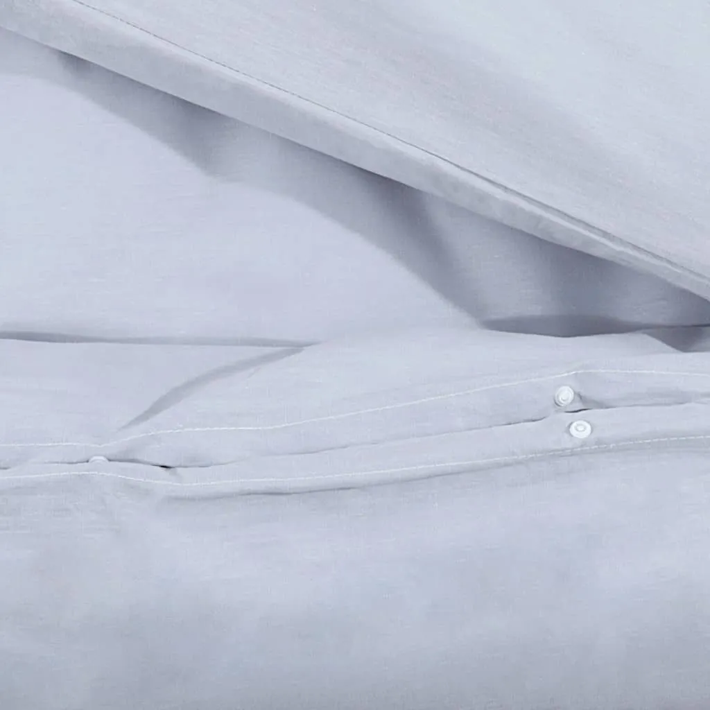 vidaXL Set Biancheria da Letto Grigio 240x220 cm 100% Cotone Morbido - 8