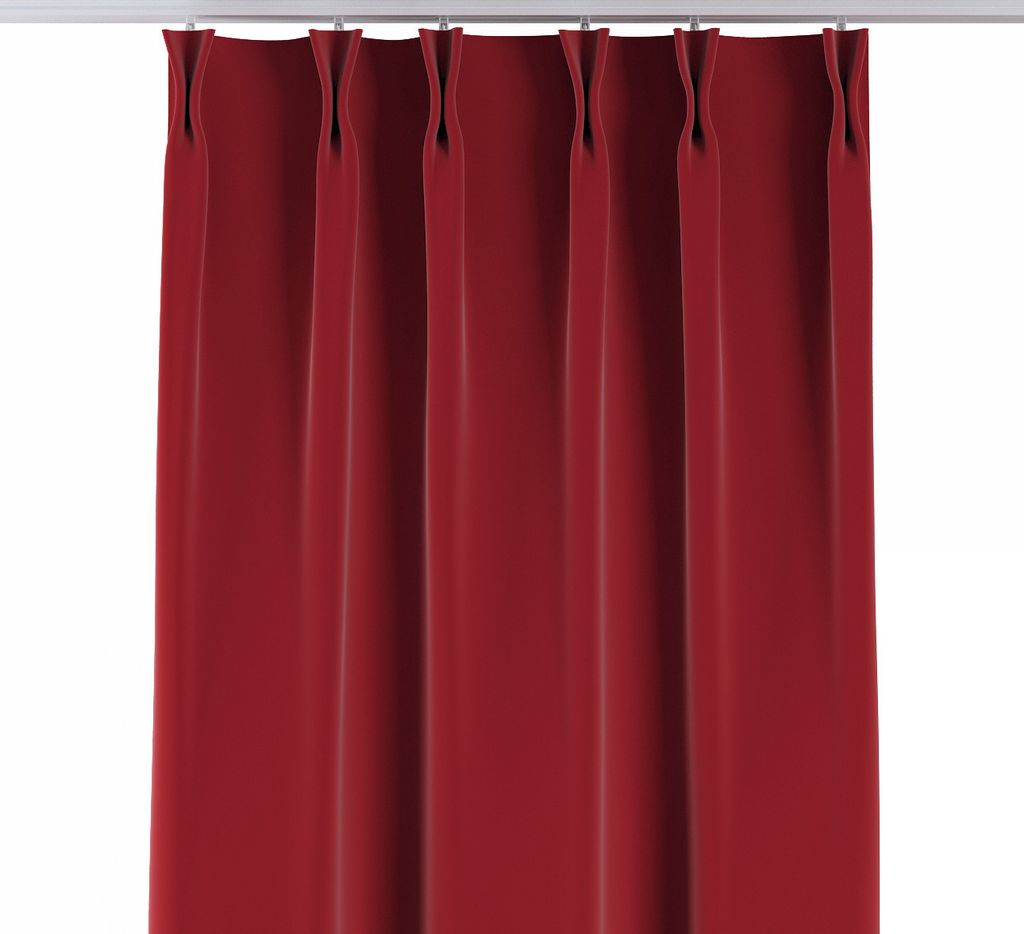 Dekoria Vorhang mit flämischen 2-er Falten, rot, 70 x 100 cm