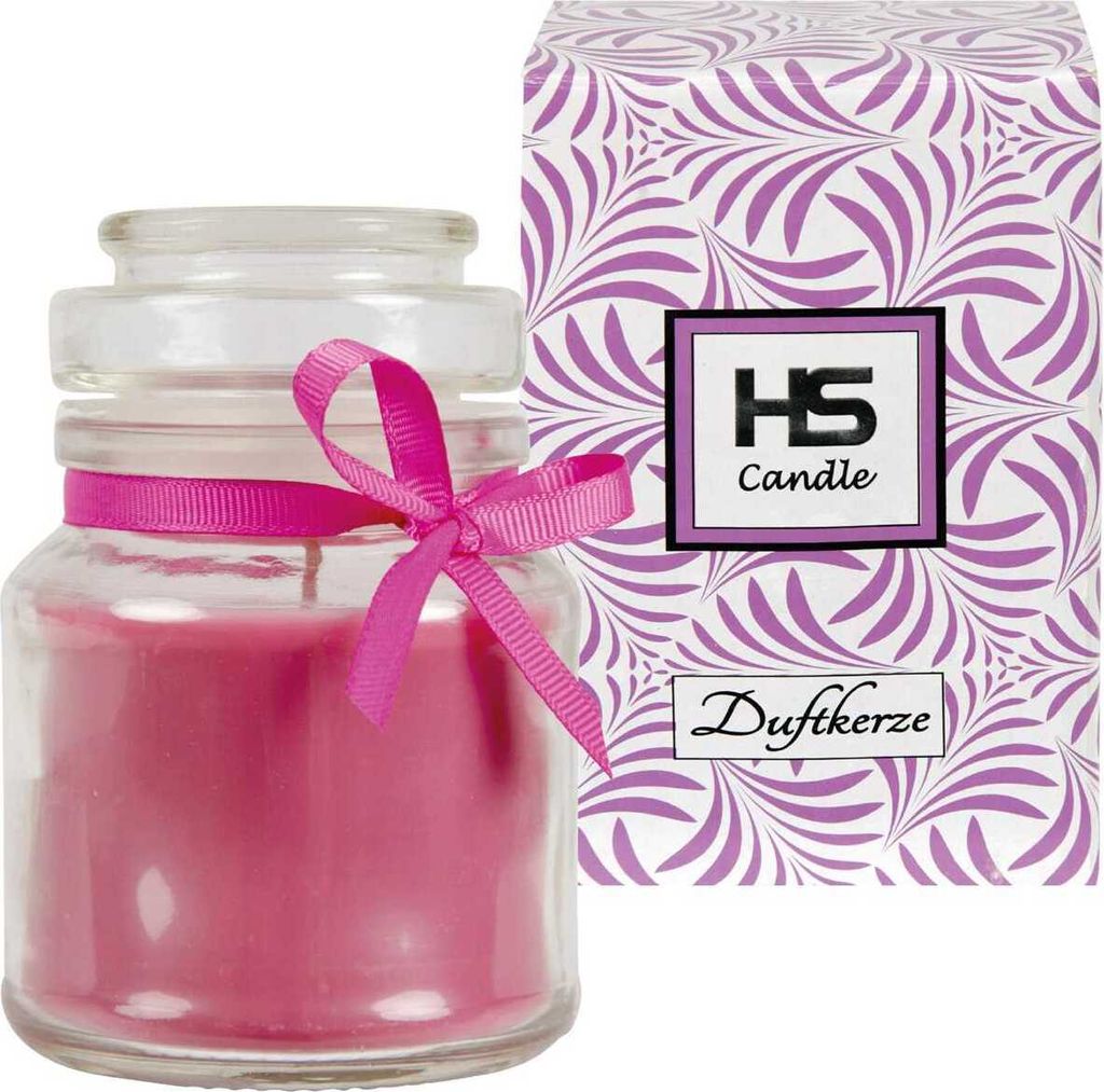 Duftkerze "Lavendel" im Glas, Kerze 10cm x Ø7cm in Geschenkbox, 120gr. Wachs - Brenndauer ca. 30 Stunden