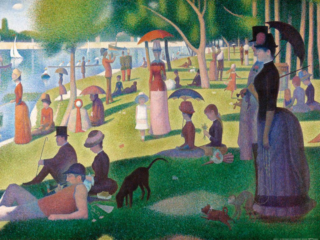 Georges Seurat Kunstdruck Bild - Ein Sonntagnachmittag Auf Der Insel La Grande Jatte (60 x 80 cm)