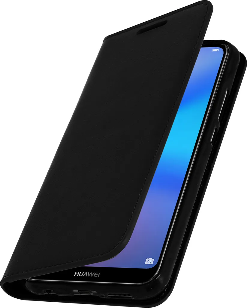 Cover Huawei P20 Lite Pelle Premium | Flip Case Anti-Shock Nera