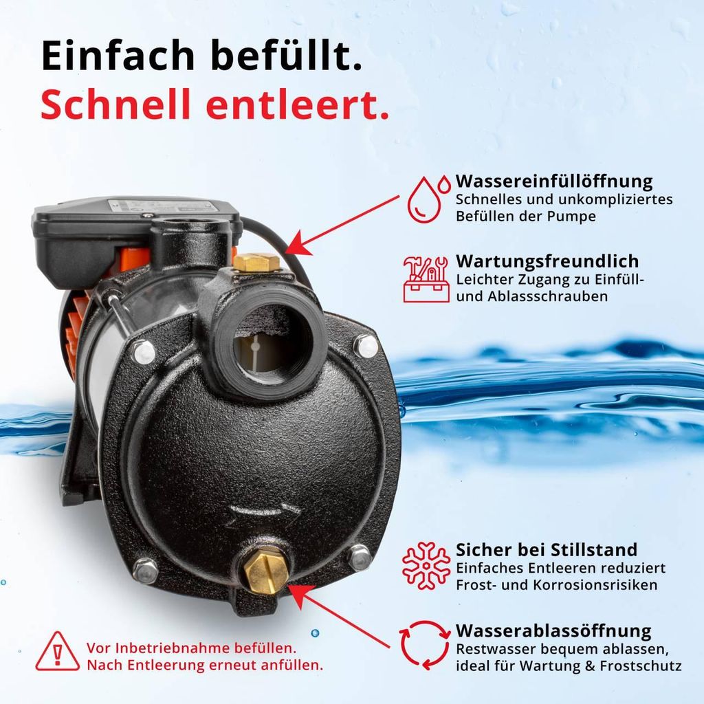 Agora-Tec 5-stufige Kreiselpumpe 1300W – Max. 5,6 Produktbild-Vorschau 2