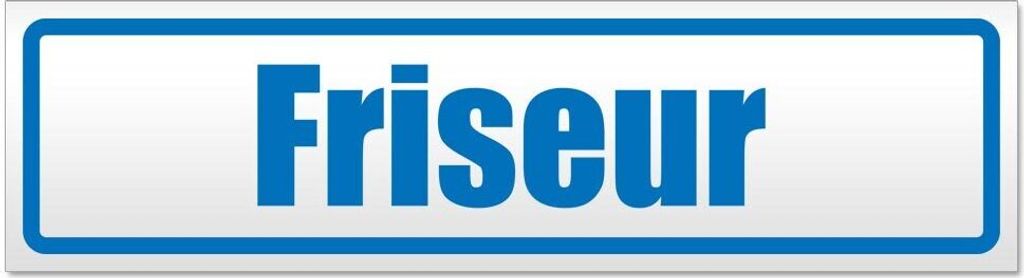 Kiwistar - Autoaufkleber - Blau - 20 x 5,3 cm - Friseur - Hinweis Aufkleber Sticker für Auto, Kfz, Fahrrad, PKW, LKW