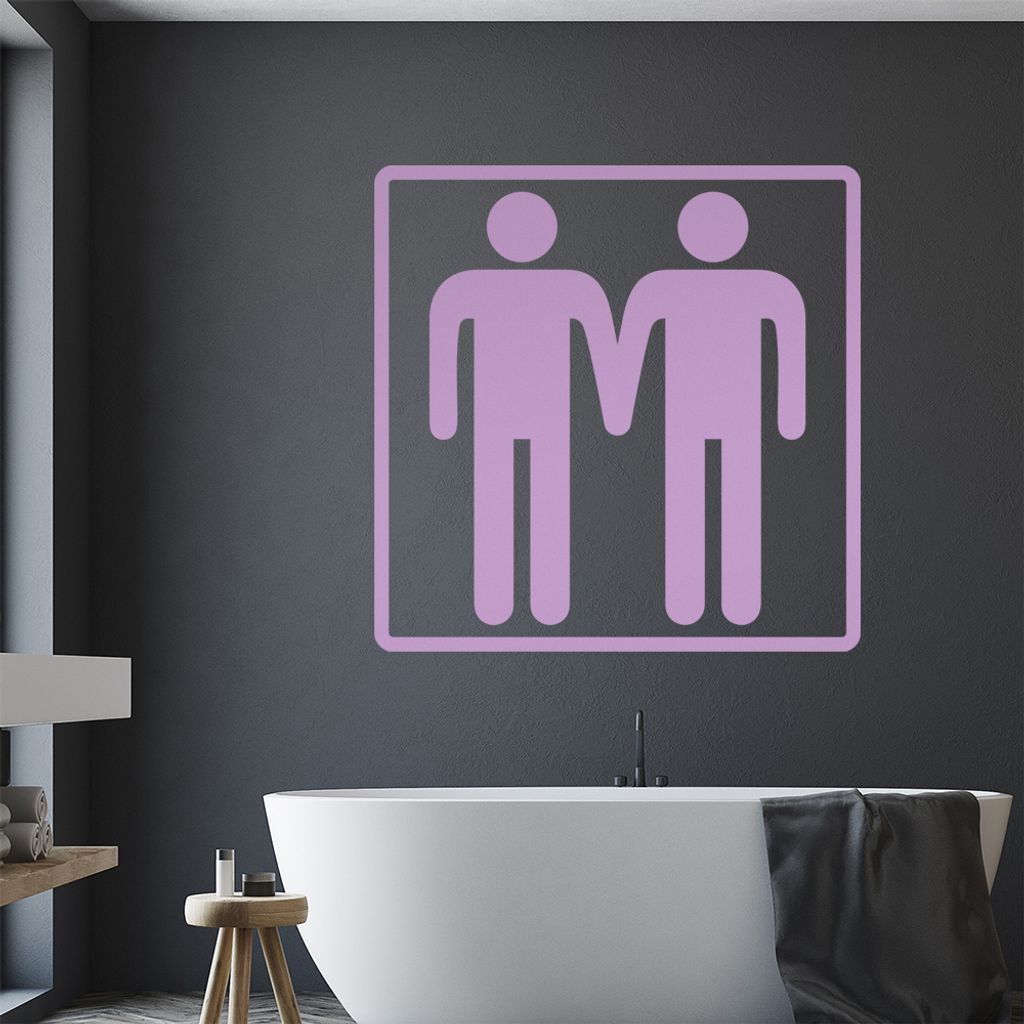 Mann und Mann Wandtattoo in 6 Größen - Wandaufkleber Wall Sticker - Dekoration, Küche, Wohnzimmer, Schlafzimmer, Badezimmer