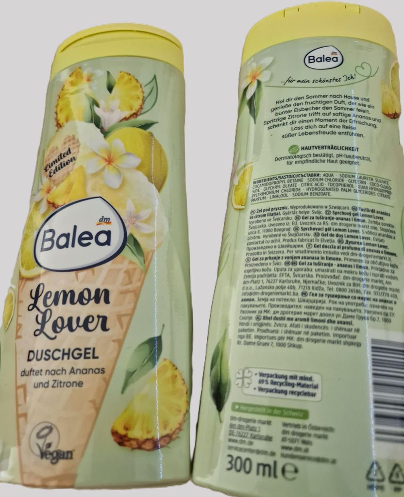 Balea Duschgel Lemon Love Limited Edition 2 x 300 ml Produktbild 