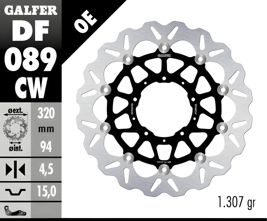 Kit Freinage Galfer Wave 320mm Haute Performance Honda Fireblade 1000