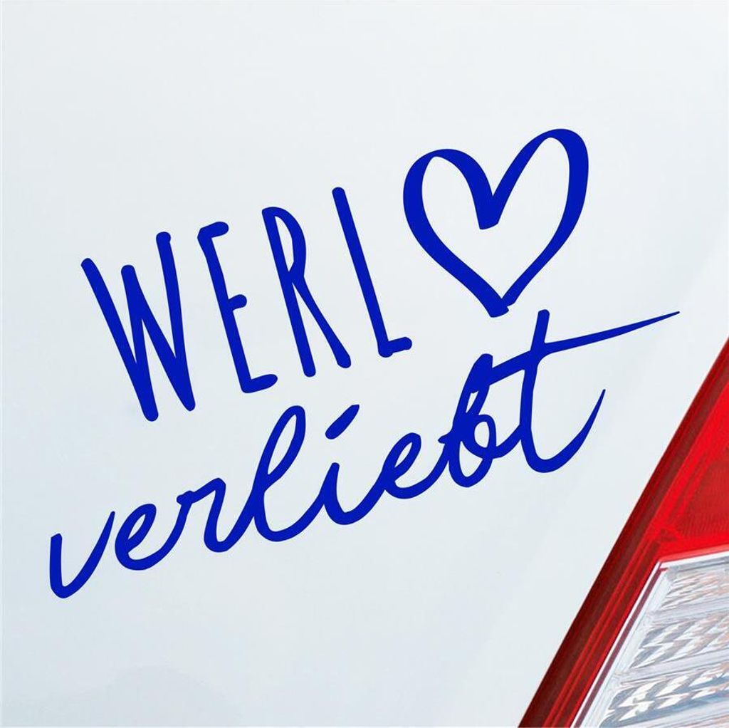 Auto Aufkleber Werl verliebt Herz Stadt Heimat Liebe Car Produktbild 