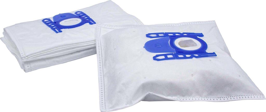 vhbw 10x Staubbeutel kompatibel mit Privileg 517.649, 693.628, 679.045, 612.357, 545.961, 476.308.2, 929.661 Staubsauger - 28,5cm x 21cm Blau Weiß