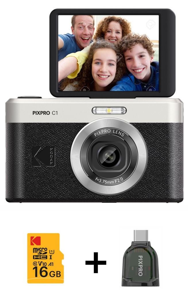 Kodak PIXPRO C1, 13 MP, 4160 x 3120 Pixel, 1/3", CMOS, Full Produktbild 