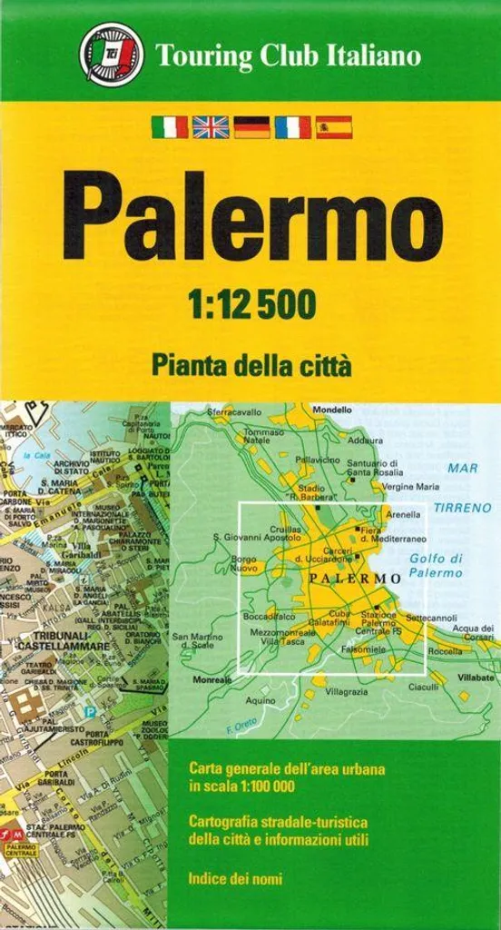 Carte Urbaine de Palerme - Plan de Ville Détaillé 1:12 500 Touring Club