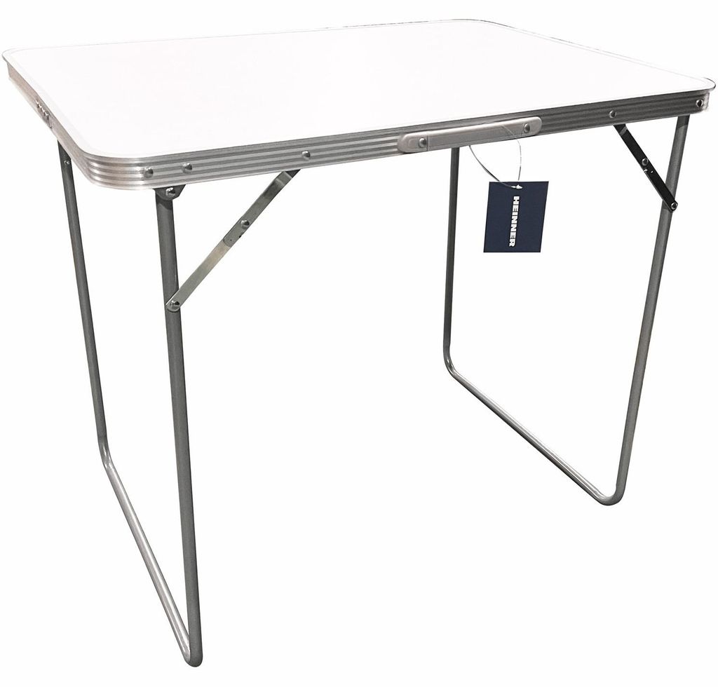 Klapptisch aus Metall und MDF 80x60x70cm für Camping mit Tragetasche
