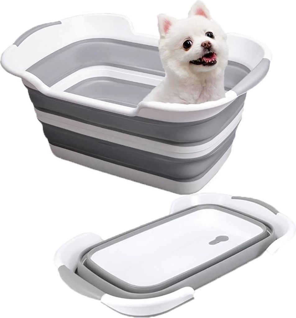 Multifunktionales Faltbares Hundebad - Tragbare Badewanne für Haustiere - Innen und Außen - Maße 60 x 40 cm - Geeignet für Katzen und Hunde