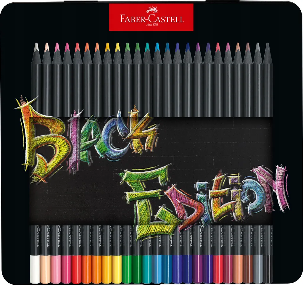 Acquista Faber-Castell 116425: Set 24 Pastelli Triangolari Black Edition