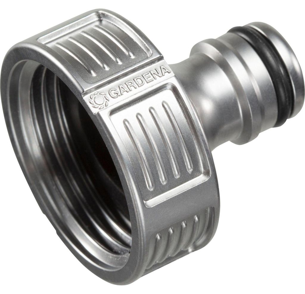 Premium Hahnverbinder 33,3mm (G 1") (silber) Produktbild 