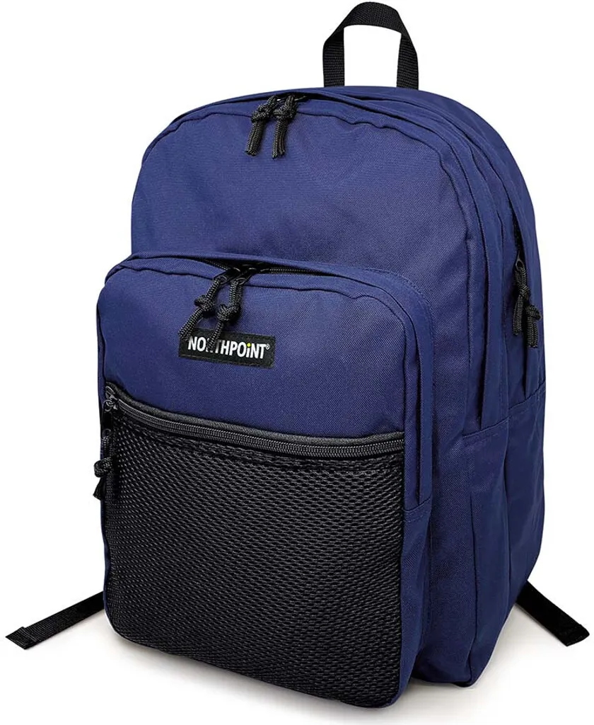 Sac à dos scolaire idéal pour ranger classeurs et cahiers A4 Lebez bleu