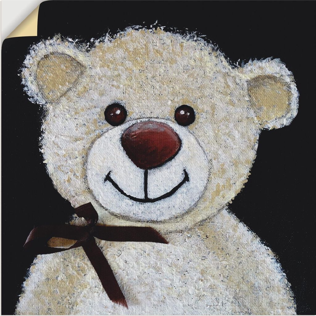 ARTland Wandbild, selbstklebend Teddybär Größe: 70x70 cm
