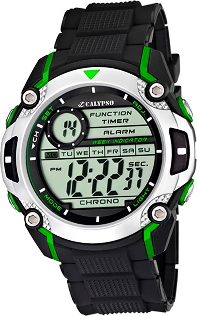 Calypso Kunststoff PUR Herren Uhr K5577/3 Armbanduhr schwarz Digital D2UK5577/3