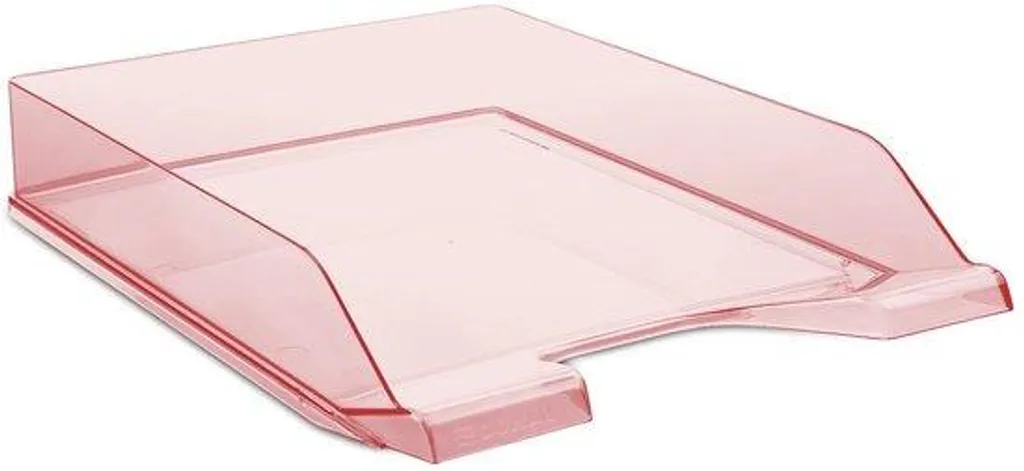 Bannettes à courrier A4 rouges transparentes lot de 6 tiroirs empilables