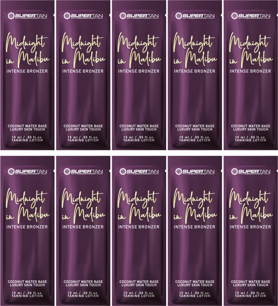 Sachets Bronzants Supertan Midnight in Malibu 15ml - Kit de 10 Unités