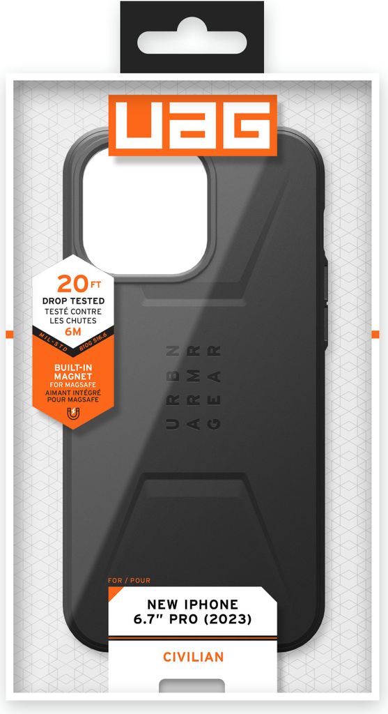 Uag Civilian Magsafe - Schutzhülle Für Iphone 15 Pro Max (Schwarz)