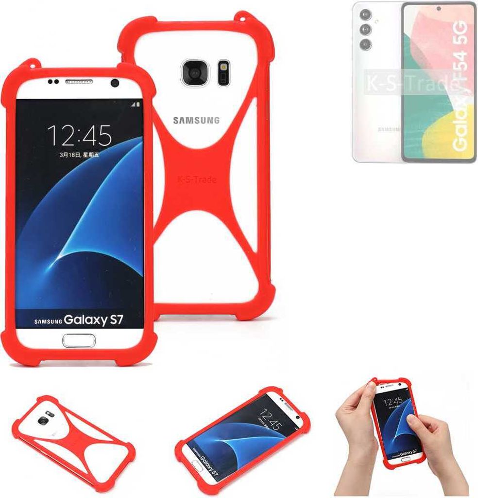 K-S-Trade Handy-Hülle kompatibel mit Samsung Galaxy F54 5G Schutz-Hülle Bumper Silikon Schutz Hülle Cover Case Silikoncase Silikonbumper TPU