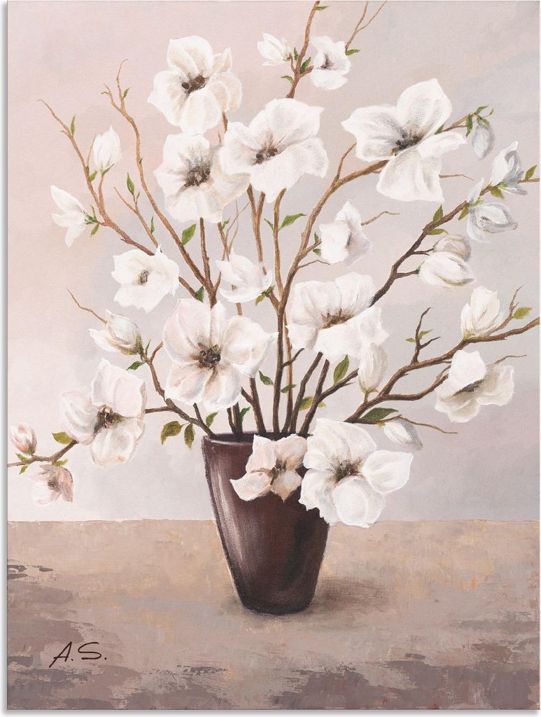 ARTland Wandbild Alu für Innen & Outdoor Magnolien Größe: 60x80 cm